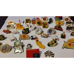 Vintage Travel Souvenir Lapel Pin Lot US States Las Vegas St Louis Enamel Pins